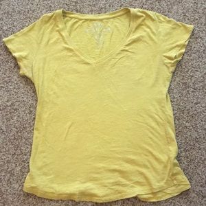 yellow v neck